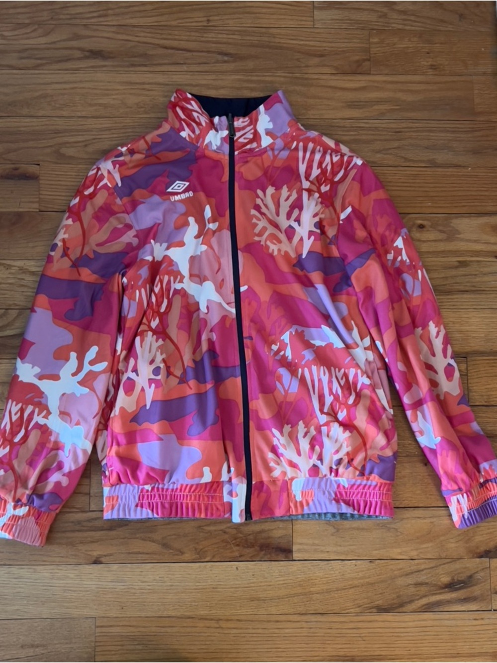 LIKE NEW Umbro x Coral.Studios Pink Coral & Lavender Camo Track Jacket, M